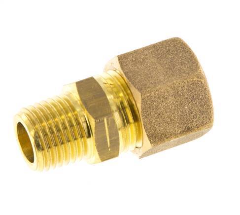 R 1/4'' Male x 10mm Brass Straight Compression Fitting 95 Bar DIN EN 1254-2 [2 Pieces]