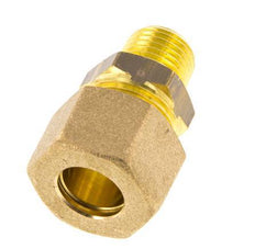 R 1/4'' Male x 12mm Brass Straight Compression Fitting 75 Bar DIN EN 1254-2