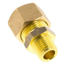 R 1/4'' Male x 12mm Brass Straight Compression Fitting 75 Bar DIN EN 1254-2