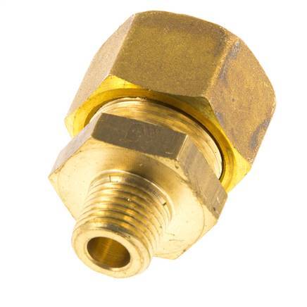R 1/4'' Male x 16mm Brass Straight Compression Fitting 76 Bar DIN EN 1254-2