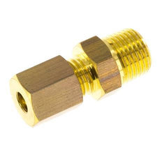 R 1/8'' Male x 4mm Brass Straight Compression Fitting 150 Bar DIN EN 1254-2 [2 Pieces]
