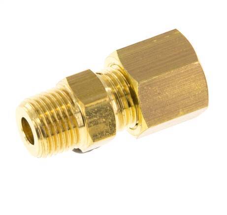 R 1/8'' Male x 6mm Brass Straight Compression Fitting 150 Bar DIN EN 1254-2 [2 Pieces]