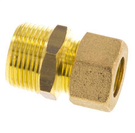 R 3/4'' Male x 16mm Brass Straight Compression Fitting 76 Bar DIN EN 1254-2