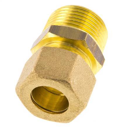 R 3/4'' Male x 16mm Brass Straight Compression Fitting 76 Bar DIN EN 1254-2