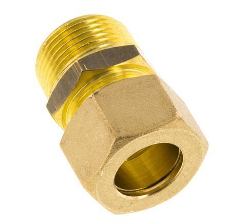 R 3/4'' Male x 18mm Brass Straight Compression Fitting 67 Bar DIN EN 1254-2