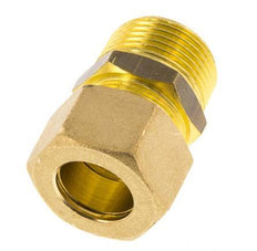 R 3/4'' Male x 18mm Brass Straight Compression Fitting 67 Bar DIN EN 1254-2