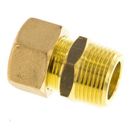 R 3/4'' Male x 18mm Brass Straight Compression Fitting 67 Bar DIN EN 1254-2