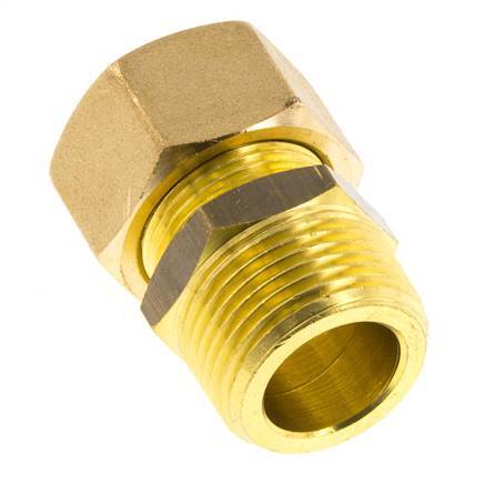 R 3/4'' Male x 18mm Brass Straight Compression Fitting 67 Bar DIN EN 1254-2