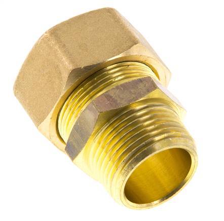 R 3/4'' Male x 22mm Brass Straight Compression Fitting 54 Bar DIN EN 1254-2