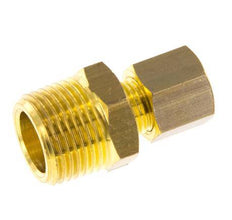 R 3/8'' Male x 6mm Brass Straight Compression Fitting 150 Bar DIN EN 1254-2