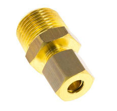 R 3/8'' Male x 6mm Brass Straight Compression Fitting 150 Bar DIN EN 1254-2