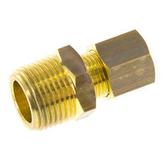 R 3/8'' Male x 8mm Brass Straight Compression Fitting 135 Bar DIN EN 1254-2