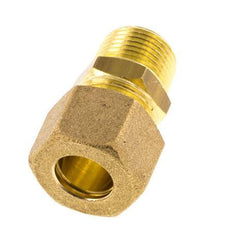 R 3/8'' Male x 12mm Brass Straight Compression Fitting 75 Bar DIN EN 1254-2