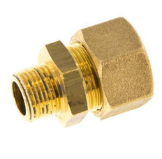 R 3/8'' Male x 16mm Brass Straight Compression Fitting 76 Bar DIN EN 1254-2