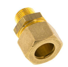 R 3/8'' Male x 16mm Brass Straight Compression Fitting 76 Bar DIN EN 1254-2