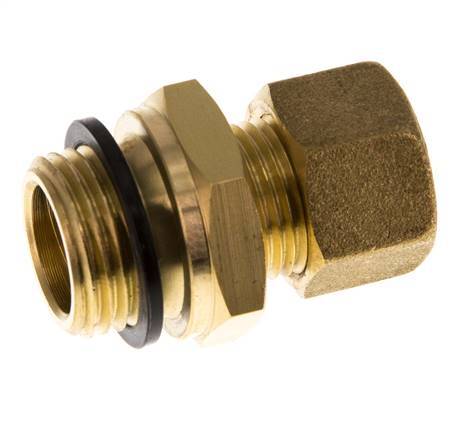 G 1/2'' Male x 12mm Brass Straight Compression Fitting with PA Seal 75 Bar DIN EN 1254-2