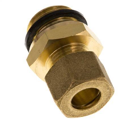 G 1/2'' Male x 12mm Brass Straight Compression Fitting with PA Seal 75 Bar DIN EN 1254-2