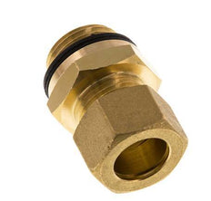 G 1/2'' Male x 15mm Brass Straight Compression Fitting with PA Seal 82 Bar DIN EN 1254-2