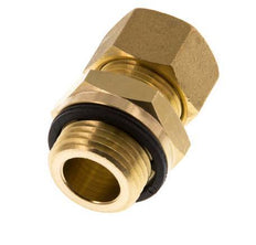 G 1/2'' Male x 15mm Brass Straight Compression Fitting with PA Seal 82 Bar DIN EN 1254-2