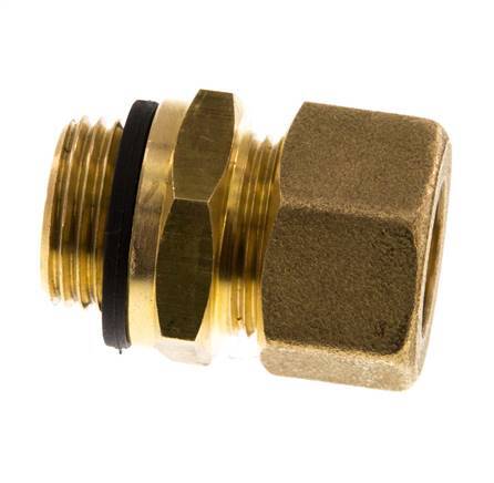 G 1/2'' Male x 16mm Brass Straight Compression Fitting with PA Seal 76 Bar DIN EN 1254-2