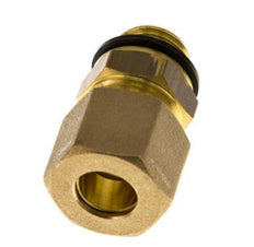 G 1/4'' Male x 10mm Brass Straight Compression Fitting with PA Seal 95 Bar DIN EN 1254-2