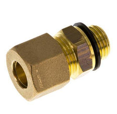 G 1/4'' Male x 10mm Brass Straight Compression Fitting with PA Seal 95 Bar DIN EN 1254-2
