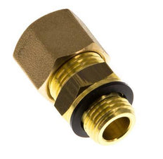 G 1/4'' Male x 10mm Brass Straight Compression Fitting with PA Seal 95 Bar DIN EN 1254-2