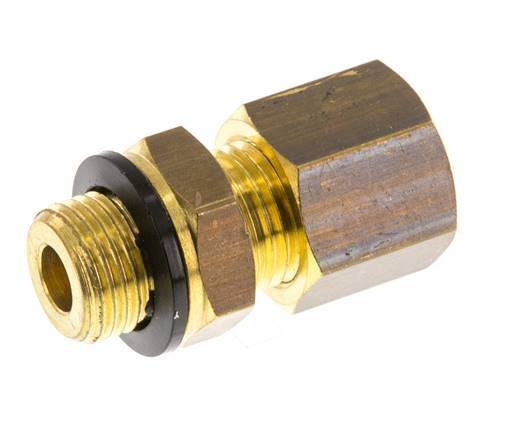 G 1/8'' Male x 6mm Brass Straight Compression Fitting with PA Seal 150 Bar DIN EN 1254-2 [2 Pieces]