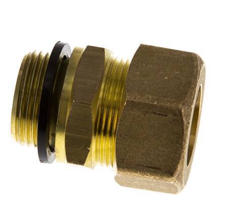 G 3/4'' Male x 22mm Brass Straight Compression Fitting with PA Seal 54 Bar DIN EN 1254-2