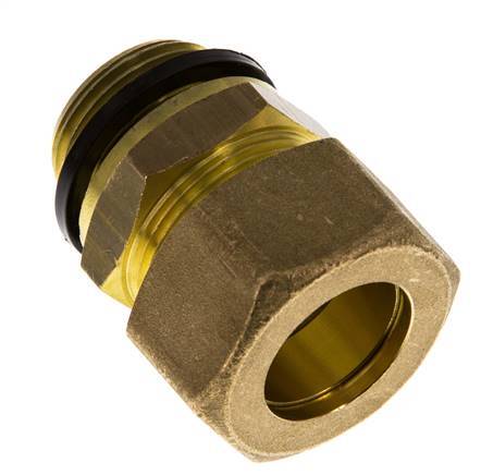 G 3/4'' Male x 22mm Brass Straight Compression Fitting with PA Seal 54 Bar DIN EN 1254-2