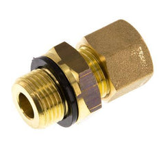 G 3/8'' Male x 10mm Brass Straight Compression Fitting with PA Seal 95 Bar DIN EN 1254-2