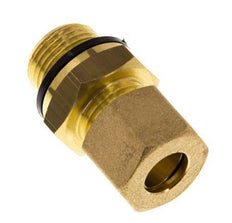 G 3/8'' Male x 10mm Brass Straight Compression Fitting with PA Seal 95 Bar DIN EN 1254-2