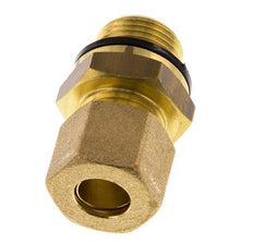 G 3/8'' Male x 10mm Brass Straight Compression Fitting with PA Seal 95 Bar DIN EN 1254-2