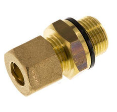 G 3/8'' Male x 10mm Brass Straight Compression Fitting with PA Seal 95 Bar DIN EN 1254-2