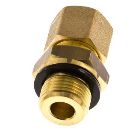 G 3/8'' Male x 10mm Brass Straight Compression Fitting with PA Seal 95 Bar DIN EN 1254-2