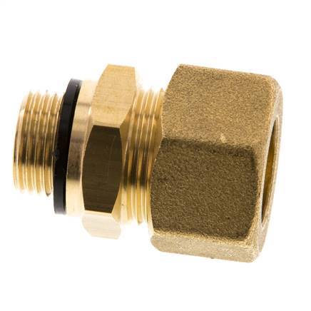 G 3/8'' Male x 16mm Brass Straight Compression Fitting with PA Seal 76 Bar DIN EN 1254-2