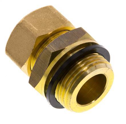 G 1'' Male x 22mm Brass Straight Compression Fitting with PA Seal 54 Bar DIN EN 1254-2