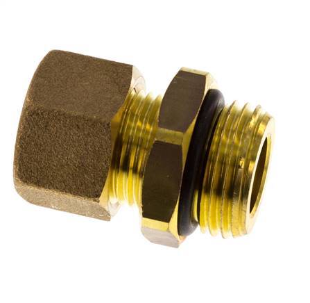 G 1/2'' Male x 12mm Brass Straight Compression Fitting with NBR Seal 75 Bar DIN EN 1254-2