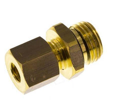 G 1/4'' Male x 6mm Brass Straight Compression Fitting with NBR Seal 150 Bar DIN EN 1254-2 [2 Pieces]