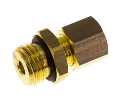 G 1/4'' Male x 6mm Brass Straight Compression Fitting with NBR Seal 150 Bar DIN EN 1254-2 [2 Pieces]
