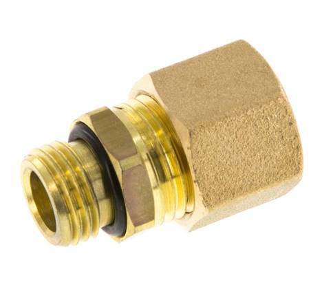 G 1/4'' Male x 10mm Brass Straight Compression Fitting with NBR Seal 95 Bar DIN EN 1254-2