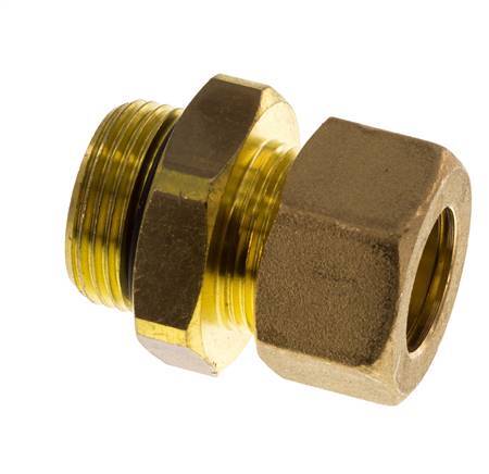 G 3/4'' Male x 18mm Brass Straight Compression Fitting with NBR Seal 67 Bar DIN EN 1254-2
