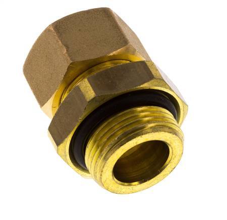 G 3/4'' Male x 18mm Brass Straight Compression Fitting with NBR Seal 67 Bar DIN EN 1254-2