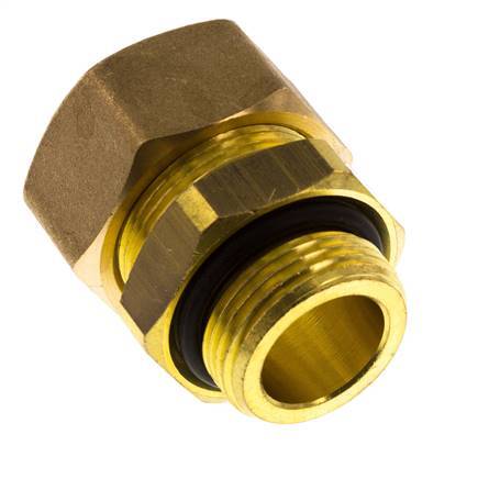 G 3/4'' Male x 22mm Brass Straight Compression Fitting with NBR Seal 54 Bar DIN EN 1254-2