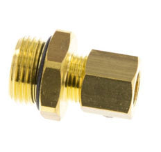 G 3/8'' Male x 8mm Brass Straight Compression Fitting with NBR Seal 135 Bar DIN EN 1254-2