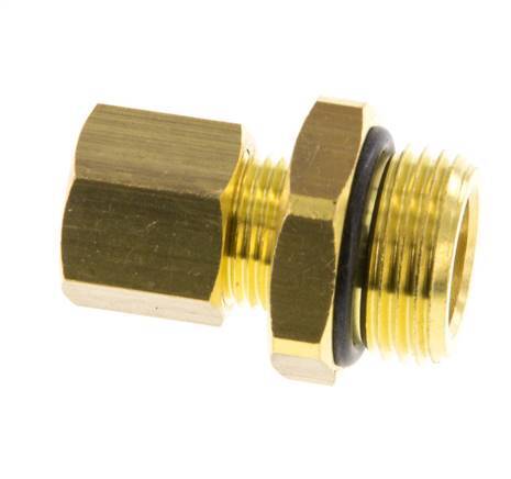 G 3/8'' Male x 8mm Brass Straight Compression Fitting with NBR Seal 135 Bar DIN EN 1254-2