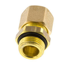 G 3/8'' Male x 10mm Brass Straight Compression Fitting with NBR Seal 95 Bar DIN EN 1254-2