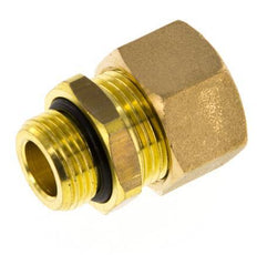 G 3/8'' Male x 15mm Brass Straight Compression Fitting with NBR Seal 82 Bar DIN EN 1254-2