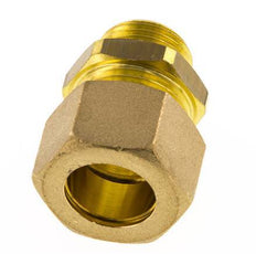 G 3/8'' Male x 15mm Brass Straight Compression Fitting with NBR Seal 82 Bar DIN EN 1254-2