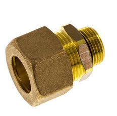 G 3/8'' Male x 16mm Brass Straight Compression Fitting with NBR Seal 76 Bar DIN EN 1254-2